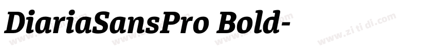DiariaSansPro Bold字体转换